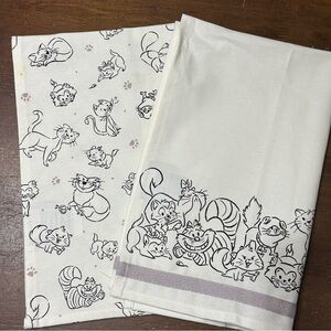 Disney Parks Disney Cats Sketch Kitchen Towel Set of‎ 2 NEW Read Description